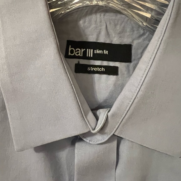 Men Bar III Button Down Dress Shirt Size Small Light blue/grey - Picture 2 of 3